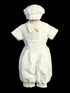 Little Boys White Suspenders Bowtie Hat Christening Baptism Outfit Newborn-3 - SophiasStyle.com
