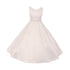 Kids Dream Big Girls Ivory A-Line Satin Pearl Trim Communion Dress 8-16 - SophiasStyle.com