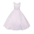 Kids Dream Big Girls White A-Line Satin Pearl Trim Communion Dress 8-16 - SophiasStyle.com