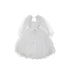 Rain Kids Little Girls White Organza Tulle Baptism Cape Dress 2T-6 - SophiasStyle.com
