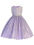 Crayon Kids Big Girls Lilac Shiny Flared Easter Flower Girl Dress 7-12 - SophiasStyle.com