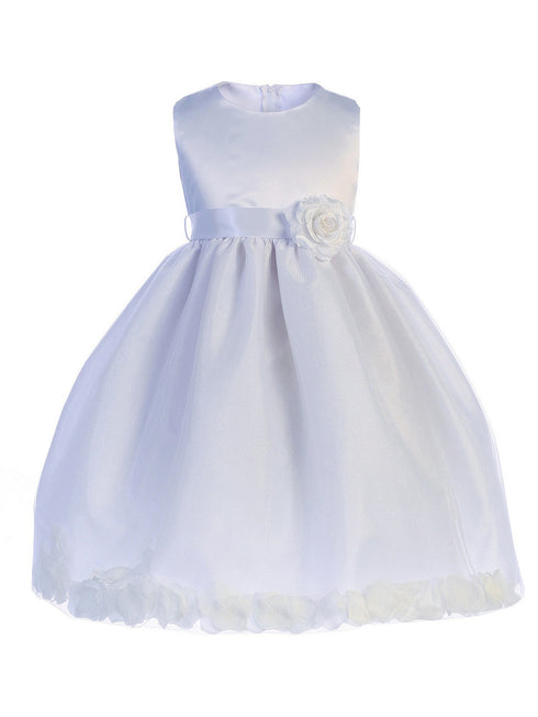 Crayon Kids Baby Girls White Floating Petals Flower Girl Dress 6-24M - SophiasStyle.com