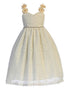 Crayon Kids Girls Multi Color Floral Appliques Lace Flower Girl Dress 2T-14 - SophiasStyle.com