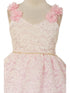 Crayon Kids Girls Multi Color Floral Appliques Lace Flower Girl Dress 2T-14 - SophiasStyle.com