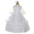 Rain Kids Baby Girls White Ruffle Organza Headband Cape Baptism Dress 6-24M - SophiasStyle.com