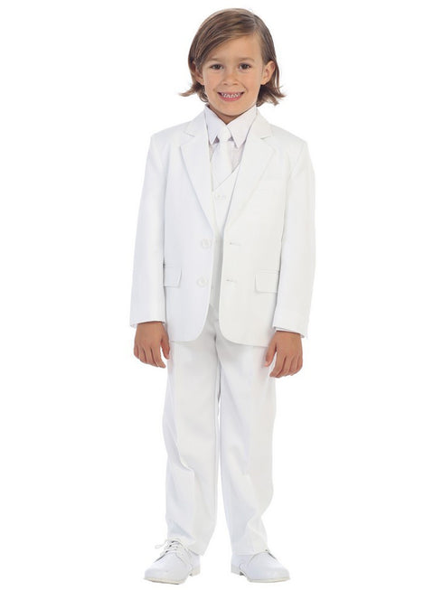 Tip Top Kids Big Boys White Jacket Pants Vest Tie Shirt Suit 5-16 Husky - SophiasStyle.com