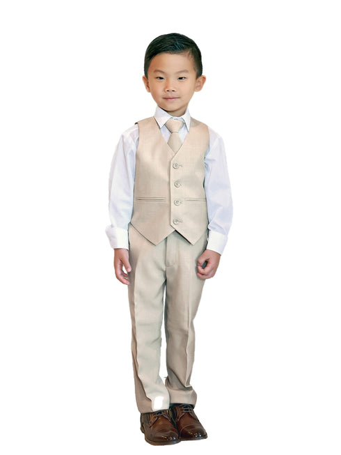 Stylish Slim Fit 5 Pieces Jacket Vest Pants Suit for Baby Boys, Sizes 6-24M - SophiasStyle.com