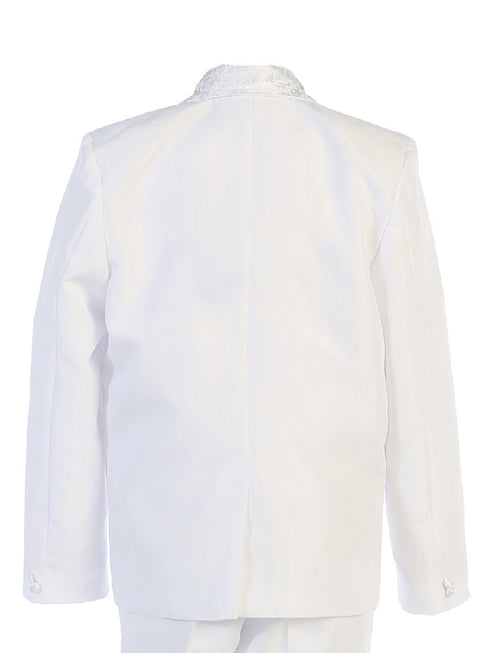 Tip Top Kids Big Boys White Brocade Jacket Pants Vest Tie Shirt Suit 8-20 - SophiasStyle.com