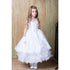The Rain Kids Little Girls White Virgin Mary Ruffle Detachable Baptism Dress 2-6 - SophiasStyle.com