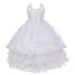 The Rain Kids Little Girls White Virgin Mary Ruffle Detachable Baptism Dress 2-6 - SophiasStyle.com