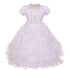Rainkids Baby Girls White Rhinestones Virgin Mary Embroidery Baptism Dress 6-12M - SophiasStyle.com