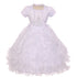 Rainkids Little Girls White Rhinestones Virgin Mary Embroidery Baptism Dress 2-6 - SophiasStyle.com
