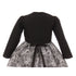 Kids Dream Little Girls Black Rosette Accented Satin Long Sleeve Bolero 2-6 - SophiasStyle.com
