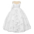 Rainkids Little Girls White Organza Virgin Mary Embroidery Baptism Dress 2-6 - SophiasStyle.com