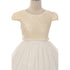 Kids Dream Big Girls Ivory Sequins Tulle Cap Sleeves Junior Bridesmaid Dress 8-12 - SophiasStyle.com