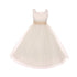 Kids Dream Little Girls Ivory Champagne Satin Sash Bow Flower Girl Dress 2-6 - SophiasStyle.com