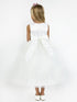 Kids Dream Little Girls White Dusty Rose Floral Satin Flower Girl Dress 2-6 - SophiasStyle.com