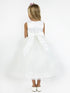 Kids Dream Big Girls White Dusty Rose Floral Satin Junior Bridesmaid Dress 8-14 - SophiasStyle.com