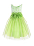 Kids Dream Little Girls Green Floral Lace Illusion Tulle Flower Girl Dress 2-6 - SophiasStyle.com