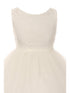 Kids Dream Big Girls Off-White Lace Illusion Tulle Junior Bridesmaid Dress 8-12 - SophiasStyle.com
