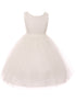 Kids Dream Big Girls Off-White Lace Illusion Tulle Junior Bridesmaid Dress 8-12 - SophiasStyle.com