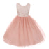 Kids Dream Big Girls Dusty Rose Lace Tulle Sleeveless Easter Dress 8-12 - SophiasStyle.com