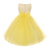 Kids Dream Little Girls Yellow Lace Tulle Sleeveless Easter Dress 2-6 - SophiasStyle.com