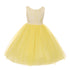 Kids Dream Little Girls Yellow Lace Tulle Sleeveless Easter Dress 2-6 - SophiasStyle.com