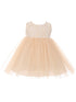 Kids Dream Baby Girls Champagne Lace Illusion Tulle Flower Girl Dress 6-24M - SophiasStyle.com