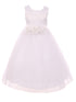 Kids Dream Big Girls White Floral Lace Tulle Junior Bridesmaid Dress 8-12 - SophiasStyle.com