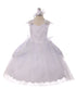 Rainkids Baby Girls White Sequin Peplum Skirt Cape Headband Baptism Gown 6-12M - SophiasStyle.com