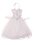 Rain Kids Baby Girls White Virgin Mary Embroidered Baptism Cape Dress 0-12M - SophiasStyle.com