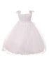 Rain Kids Little Girls White Virgin Mary Embroidered Baptism Cape Dress 2-6 - SophiasStyle.com