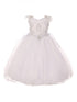 Rain Kids Little Girls White Virgin Mary Embroidered Baptism Cape Dress 2-6 - SophiasStyle.com