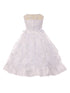 Rain Kids Baby Girls White Rhinestone Belt Baptism Headband Cape Dress 0-12M - SophiasStyle.com