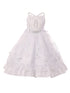Rain Kids Baby Girls White Rhinestone Belt Baptism Headband Cape Dress 0-12M - SophiasStyle.com
