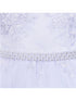Little Girls White Lace Cape Sleeve Pearl Waist Flower Girl Dress 2-6 - SophiasStyle.com