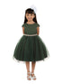 Kids Dream Big Girls Hunter Green Satin Tulle Rhinestone Christmas Dress 8-14 - SophiasStyle.com