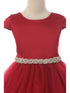 Kids Dream Big Girls Red Cap Sleeve Satin Tulle Plus Size Dress 16.5-20.5 - SophiasStyle.com