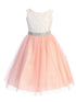 Little Girls Rose Lace Thick Crystal Belt Flower Girl Dress 2-6 - SophiasStyle.com