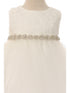 Kids Dream Baby Girls Off-White Lace Tulle Rhinestone Flower Girl Dress 6-24M - SophiasStyle.com