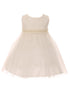 Kids Dream Baby Girls Off-White Lace Tulle Pearl Trim Flower Girl Dress 6-24M - SophiasStyle.com