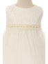 Kids Dream Baby Girls Off-White Lace Tulle Pearl Trim Flower Girl Dress 6-24M - SophiasStyle.com