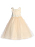 Kids Dream Big Girls Blush Pearl Floral Applique Princess Ballgown Dress 8-14 - SophiasStyle.com