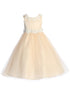 Kids Dream Big Girls Blush Pearl Floral Applique Princess Ballgown Dress 8-14 - SophiasStyle.com