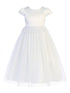 Kids Dream Big Girls White Embroidery Chandelier Trim Communion Dress 8-16 - SophiasStyle.com