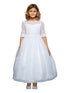 Kids Dream Little Girls White Floral Mesh Multi Layer Flower Girl Dress 2-6 - SophiasStyle.com