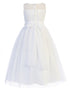 Kids Dream Little Girls White Lace Sweetheart Illusion Flower Girl Dress 4-6 - SophiasStyle.com