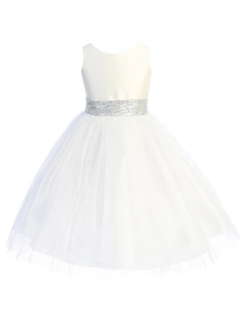 Kids Dream Big Girls Sequin Glitter Tulle Flower Girl Dress, Sizes 14.5-20.5 - SophiasStyle.com