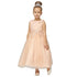 Little Girls Cream Pearl Bead Coiled Lace Satin Tulle Flower Girl Dress 4-6 - SophiasStyle.com